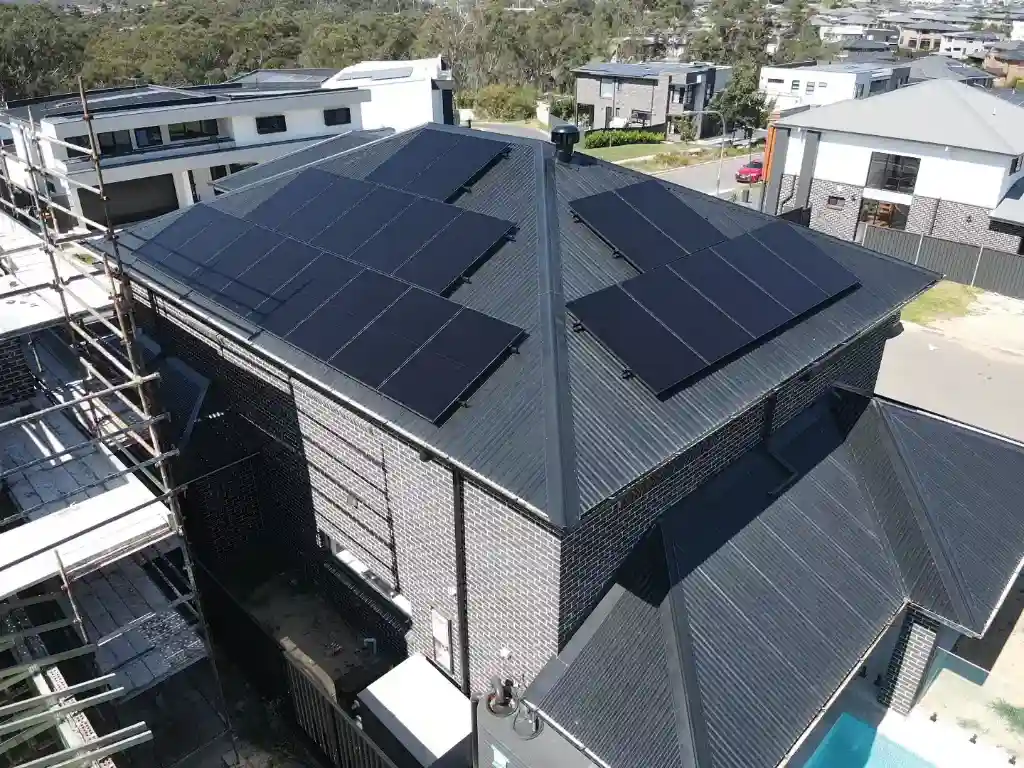 10kW Solar Installation North Kellyville NSW featuring 22 all black panels.